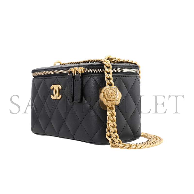 CHANEL 23S CAMELLIA VANITY CASE WITH CHAIN AP3301 (16*9*8cm)